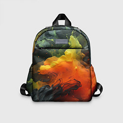 Детский рюкзак Взрыв оранжевой краски, цвет: 3D-принт