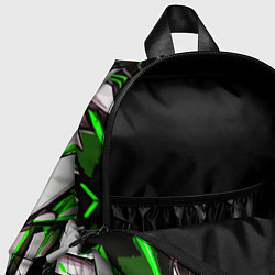 Детский рюкзак Зелёный адский череп, цвет: 3D-принт — фото 2