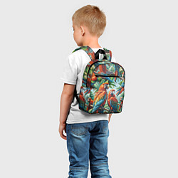 Детский рюкзак Попугаи Ара - тропики джунгли, цвет: 3D-принт — фото 2