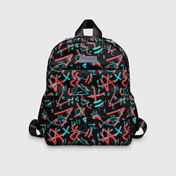 Детский рюкзак Цветные геометрические каракули, цвет: 3D-принт