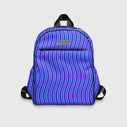Детский рюкзак Неоновые волнистые полосы, цвет: 3D-принт