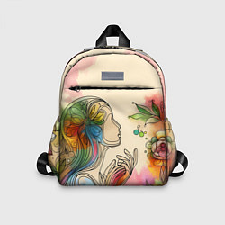 Детский рюкзак Очертания девушки, цвет: 3D-принт
