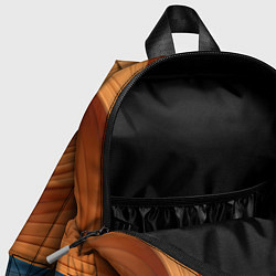 Детский рюкзак Оранжевая и синяя абстракция, цвет: 3D-принт — фото 2