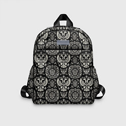 Детский рюкзак Черно-белый греб России паттерн, цвет: 3D-принт