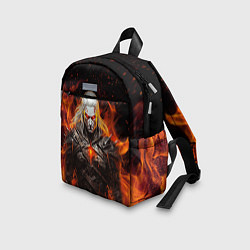Детский рюкзак Ведьмак и пламя, цвет: 3D-принт — фото 2