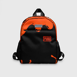 Детский рюкзак PUBG orange splash, цвет: 3D-принт