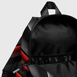 Детский рюкзак Красное свечение на черном, цвет: 3D-принт — фото 2