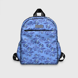 Детский рюкзак Узоры гжель на голубом фоне, цвет: 3D-принт