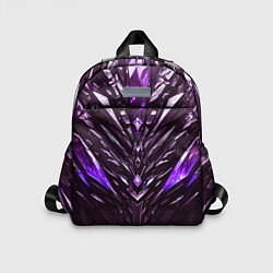 Детский рюкзак Фиолетовые кристаллы и камень, цвет: 3D-принт