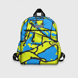 Детский рюкзак Жёлто-голубая графика, цвет: 3D-принт