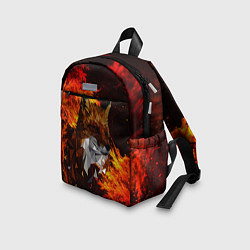 Детский рюкзак Fire fox flame, цвет: 3D-принт — фото 2