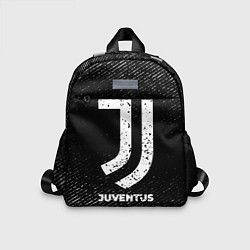 Детский рюкзак Juventus с потертостями на темном фоне, цвет: 3D-принт