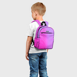 Детский рюкзак Розовые градиентные линии, цвет: 3D-принт — фото 2