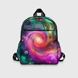 Детский рюкзак Космическая неоновая фантазия - нейросеть, цвет: 3D-принт