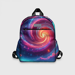 Детский рюкзак Яркая неоновая галактика - нейросеть, цвет: 3D-принт