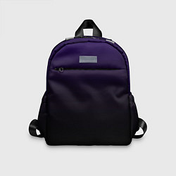 Детский рюкзак Фиолетово-чёрный тёмный градиент, цвет: 3D-принт