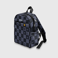Детский рюкзак Синяя шахматная доска, цвет: 3D-принт — фото 2