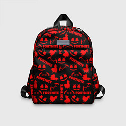 Детский рюкзак Fortnite pattern logo marshmello, цвет: 3D-принт