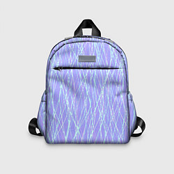 Детский рюкзак Светлый сиреневый с неоновыми линиями, цвет: 3D-принт