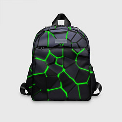 Детский рюкзак Зеленые плиты киберпанк, цвет: 3D-принт