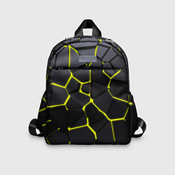 Детский рюкзак Желтые плиты киберпанк, цвет: 3D-принт