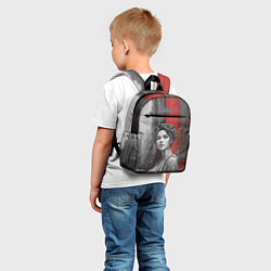 Детский рюкзак Девушка в мире киберпанка, цвет: 3D-принт — фото 2