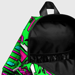 Детский рюкзак Техно броня розово-зелёная, цвет: 3D-принт — фото 2