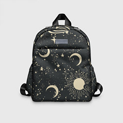 Детский рюкзак Звёздная карта с лунами и солнцем, цвет: 3D-принт