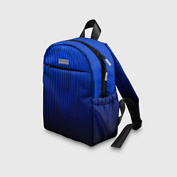 Детский рюкзак Полосатый градиент сине-чёрный, цвет: 3D-принт — фото 2