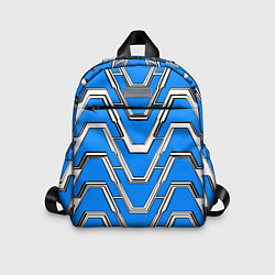Детский рюкзак Техно броня синяя, цвет: 3D-принт