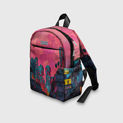 Детский рюкзак Абстрактный город в неоновых цветах, цвет: 3D-принт — фото 2