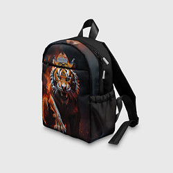 Детский рюкзак Злой тигр в огне рычит и нападает, цвет: 3D-принт — фото 2