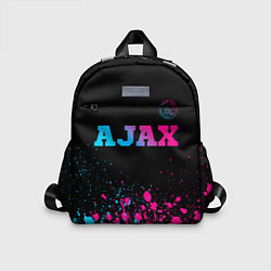 Детский рюкзак Ajax - neon gradient посередине, цвет: 3D-принт