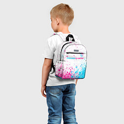 Детский рюкзак Manchester United neon gradient style посередине, цвет: 3D-принт — фото 2