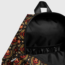 Детский рюкзак Паттерн СССР черный фон, цвет: 3D-принт — фото 2