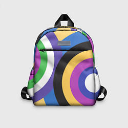 Детский рюкзак Разноцветные круги, абстракция, цвет: 3D-принт