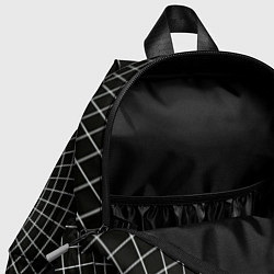 Детский рюкзак Червоточина - белая сетка на черном, цвет: 3D-принт — фото 2