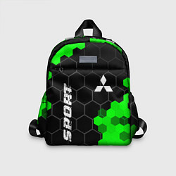 Детский рюкзак Mitsubishi green sport hexagon, цвет: 3D-принт