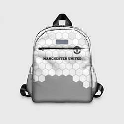 Детский рюкзак Manchester United sport на светлом фоне посередине, цвет: 3D-принт