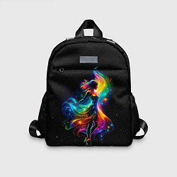 Детский рюкзак Неоновая танцовщица в звездном небе, цвет: 3D-принт