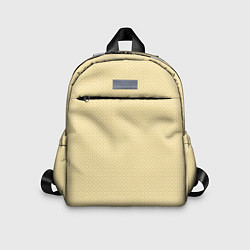 Детский рюкзак Жёлто-бежевый однотонный паттерн, цвет: 3D-принт