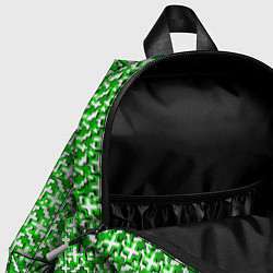 Детский рюкзак Белые плюсики на зелёном фоне, цвет: 3D-принт — фото 2