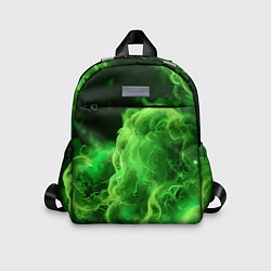 Детский рюкзак Зелёный густой дым - inferno green, цвет: 3D-принт