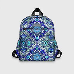 Детский рюкзак Сине - голубые узоры, цвет: 3D-принт