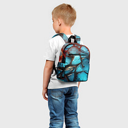Детский рюкзак Синие объемные плиты, цвет: 3D-принт — фото 2