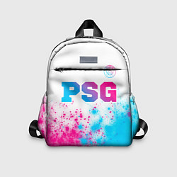 Детский рюкзак PSG neon gradient style посередине, цвет: 3D-принт