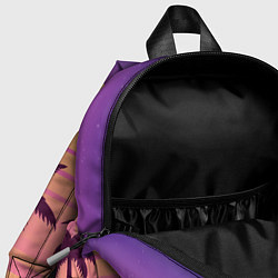 Детский рюкзак Vaporwave геометрические горы и силуэты пальм, цвет: 3D-принт — фото 2