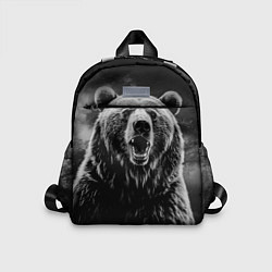 Детский рюкзак Большой бурый медведь оскал, цвет: 3D-принт