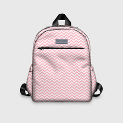 Детский рюкзак Белый в розовые ломаные полосы
