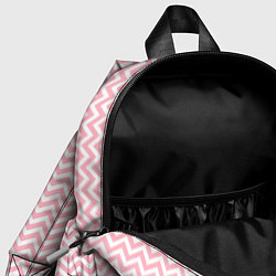 Детский рюкзак Белый в розовые ломаные полосы, цвет: 3D-принт — фото 2
